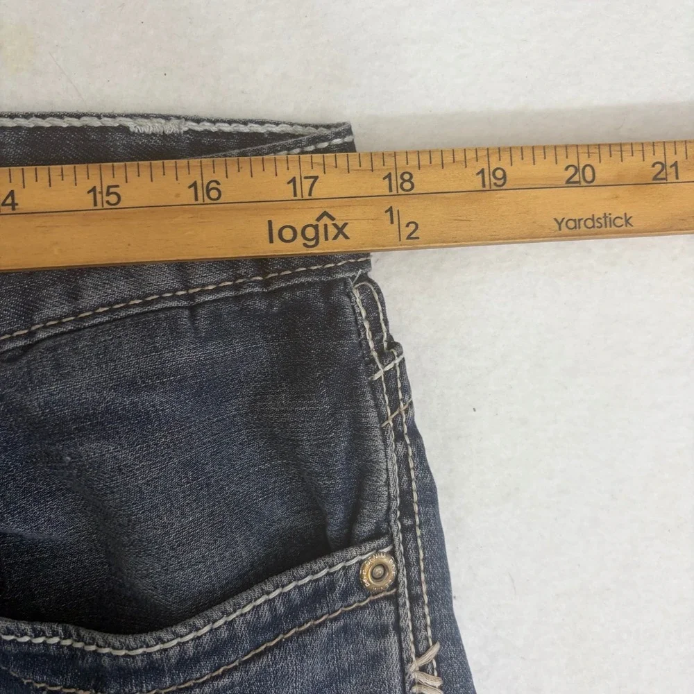 BKE Derek Relaxed Bootcut Jeans Mens 32R Medium Wash Heavy Stitch Western